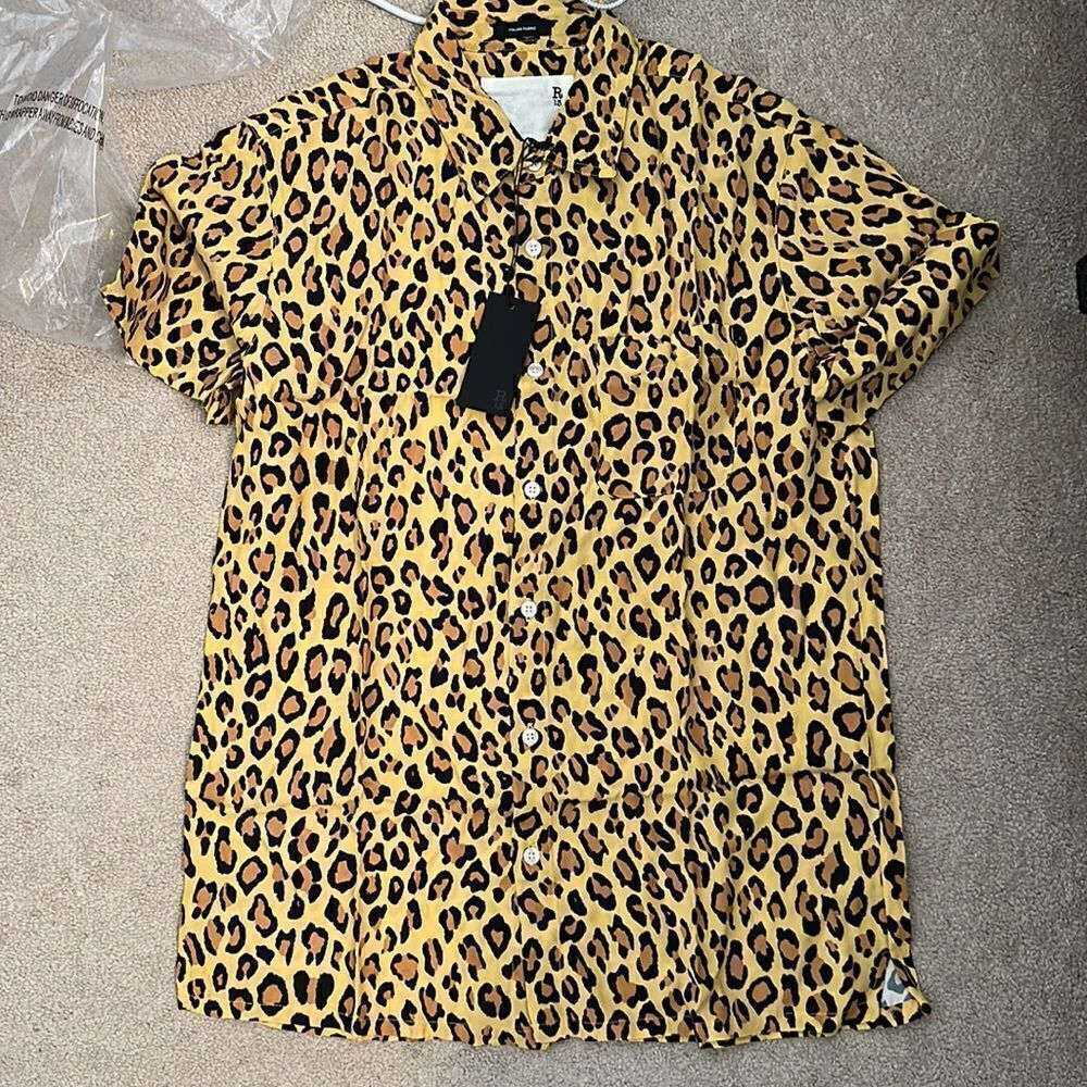 R13 leopard Buttondown NWT XS